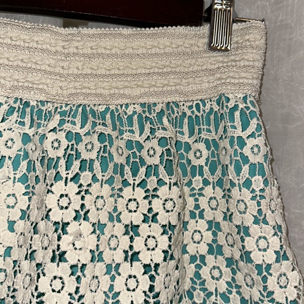 Beauties XL Ivory Teal Lace Skort - Picture 4 of 9